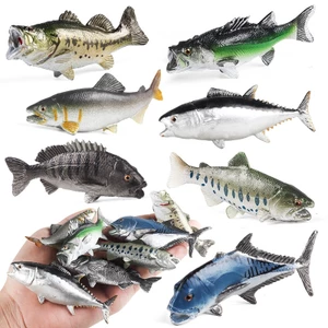 Mô phỏng động vật biển cá mô hình đồ chơi cá hồi cá hồi cá hồi miệng lớn bass cá ngừ bể cá cảnh trang trí