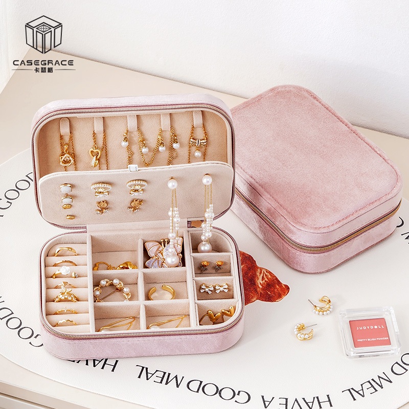 Casegrace Hộp Đựng Trang Sức Bằng Nhung Sang Trọng