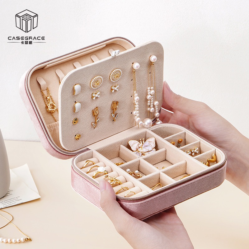 Casegrace Hộp Đựng Trang Sức Bằng Nhung Sang Trọng