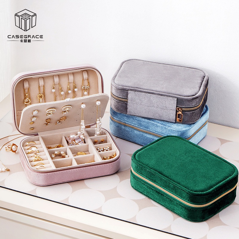 Casegrace Hộp Đựng Trang Sức Bằng Nhung Sang Trọng