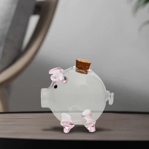Tượng Lợn Thủy Tinh Mini Thủy Tinh Hình Động Vật Heo Đất