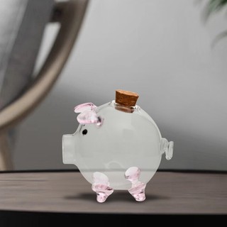 Tượng Lợn Thủy Tinh Mini Thủy Tinh Hình Động Vật Heo Đất