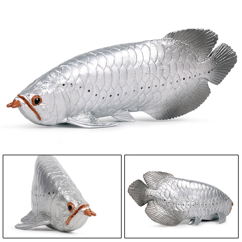 Đồ chơi mô hình cá rồng vàng/bạc, cá đỏ, cá biển, cá nước ngọt, trang trí tượng