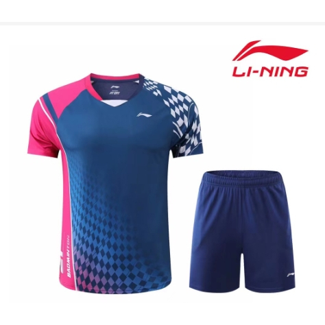 Mùa Hè Mới Li Ning Áo Cầu Lông Nam Nữ Thể Thao Tay Ngắn Thể Thao Ngoài Trời Giải Trí Top Nhóm Mua Đồng Nhất