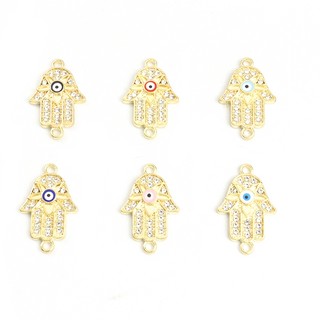 Bộ 10 Mặt Dây Chuyền Hình Bàn Tay hamsa Đính Đá Trang Trí Điện Thoại
