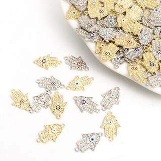 Bộ 10 Mặt Dây Chuyền Hình Bàn Tay hamsa Đính Đá Trang Trí Điện Thoại