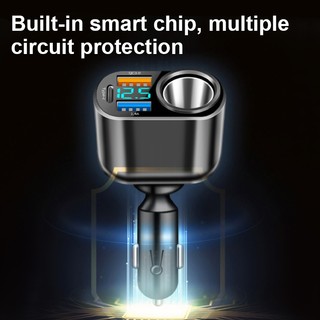 Tẩu sạc nhanh ô tô SEAMETAL 4 trong 1 cổng USB Type C PD 66w cho Xiaomi Samsung
