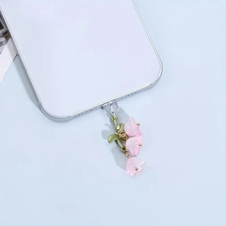Mobile Nút Bịt Chống Bụi Lỗ Cắm Điện Thoại Hình Hoa lily diy