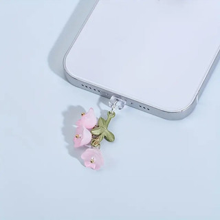 Mobile Nút Bịt Chống Bụi Lỗ Cắm Điện Thoại Hình Hoa lily diy