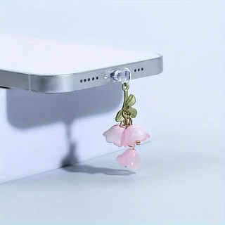 Mobile Nút Bịt Chống Bụi Lỗ Cắm Điện Thoại Hình Hoa lily diy