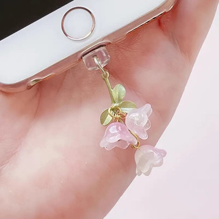 Mobile Nút Bịt Chống Bụi Lỗ Cắm Điện Thoại Hình Hoa lily diy
