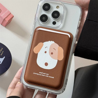 Ốp Điện Thoại Họa Tiết Chó Mèo Có Ngăn Đựng Thẻ Cho iphone15pro 15promax 14 14promax 14pro