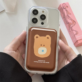 Ốp Điện Thoại Họa Tiết Chó Mèo Có Ngăn Đựng Thẻ Cho iphone15pro 15promax 14 14promax 14pro