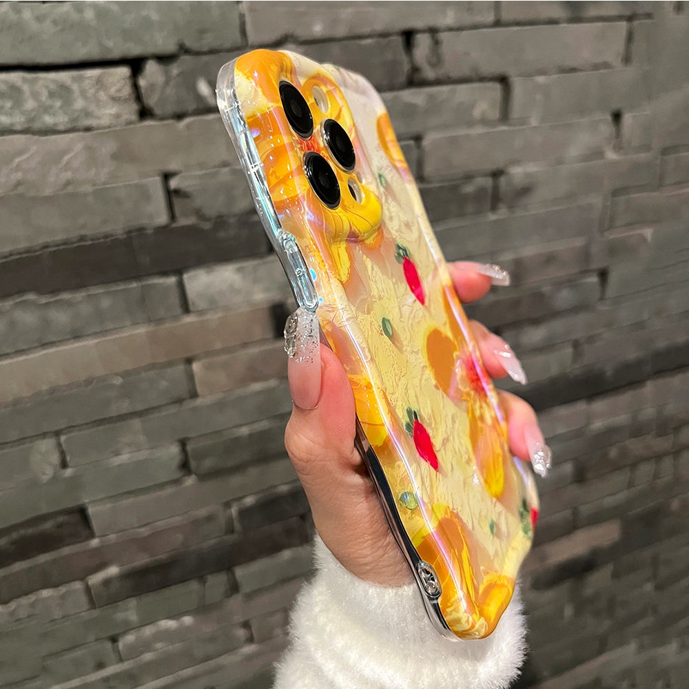 Ôp Điện Thoại Silicon Dẻo Họa Tiết Hoa Ánh Xanh Thời Trang Cho iphone 15 pro max 11 iphone 14 13 12 pro max 15promax Ốp
