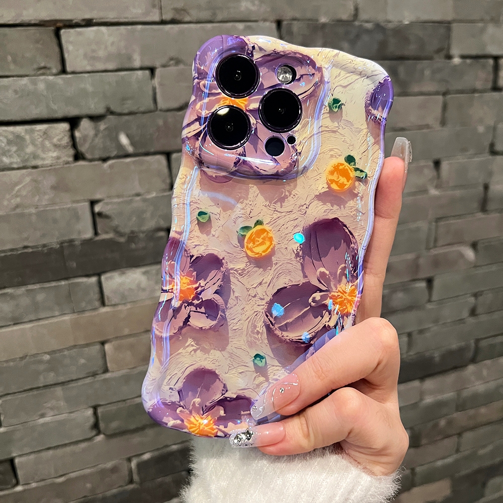 Ôp Điện Thoại Silicon Dẻo Họa Tiết Hoa Ánh Xanh Thời Trang Cho iphone 15 pro max 11 iphone 14 13 12 pro max 15promax Ốp