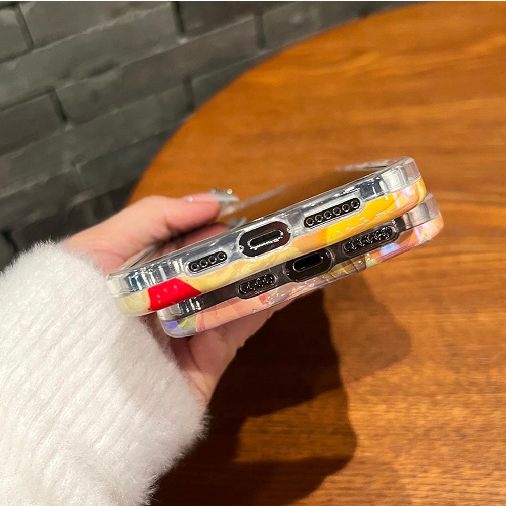 Ôp Điện Thoại Silicon Dẻo Họa Tiết Hoa Ánh Xanh Thời Trang Cho iphone 15 pro max 11 iphone 14 13 12 pro max 15promax Ốp