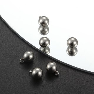 Thép không gỉ Hàn Vòng Thép Bóng 5mm Hạt DIY Trang Sức Hạt Phụ Kiện Mặt Dây Chuyền