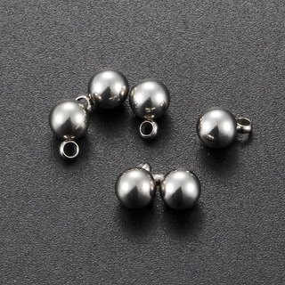 Thép không gỉ Hàn Vòng Thép Bóng 5mm Hạt DIY Trang Sức Hạt Phụ Kiện Mặt Dây Chuyền