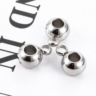 Vòng hàn bằng thép không gỉ xuyên lỗ Hạt DIY Phụ kiện trang sức