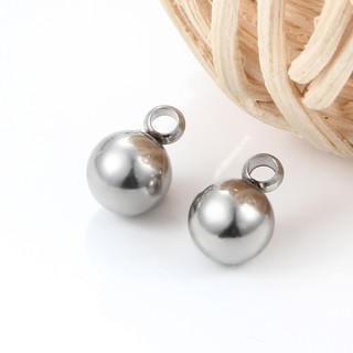 Thép không gỉ Hàn Vòng Thép Bóng 5mm Hạt DIY Trang Sức Hạt Phụ Kiện Mặt Dây Chuyền
