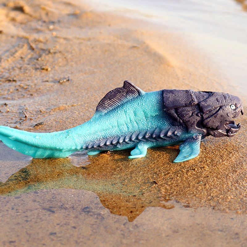 Trẻ em nhận thức mô phỏng mô hình động vật biển tĩnh thời tiền sử Dunkleosteus véo nhạc giải nén và thông hơi đồ chơi
