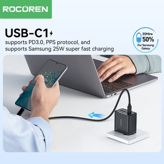Rocoren GaN Sạc USB PD 45W Loại C Sạc Nhanh Nhiều 4 Cổng Sạc Nhanh Di Động Cho iPhone 17 16 15 Pro Max