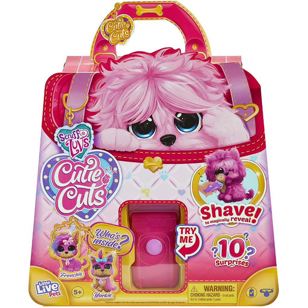 Little Live Pets Scruff-a-Luvs Cutie Cuts! Shave, Reveal and Style, Plush Rescue Pet - Purple Puppy 30146 Đồ Chơi Cho Thú Cưng Nhỏ Nhắn Đáng Yêu Thú Nhồi Bông Màu Tím Dễ Thương 30146