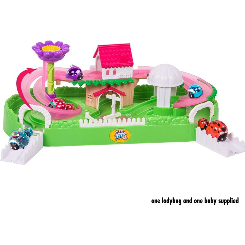Little Live Pets Lil' Ladybug Garden - Spotsy & Baby Playset Khu Vườn Bọ Rùa lil 'ladybug Nhỏ Sống Động - Đốm Đen & Trẻ Em