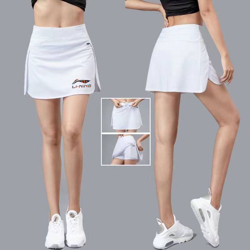 Li ning Chân Váy Thể Thao Ngắn Giả Hai Lớp Bóng tennis / Cầu Lông Khô Nhanh Sáng Bóng Mới 2023