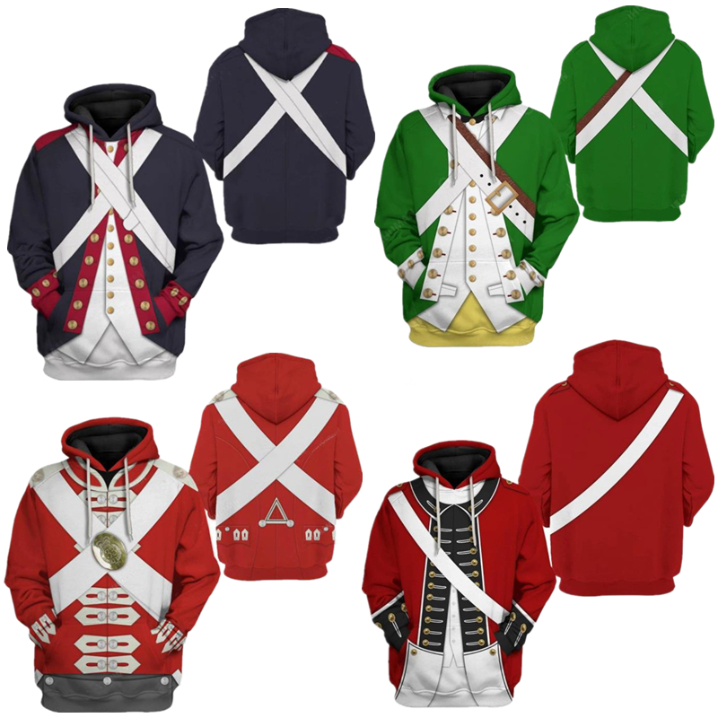 Áo Khoác hoodie In Họa Tiết Đồng Phục Lịch Sử 3d Thời Trang Cho Nam Và Nữ