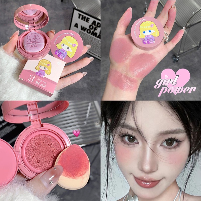 Gege Bear Cushion Blush Trang Điểm Dưỡng Ẩm Với Mini Puff Blush Chất ...