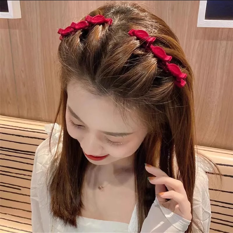 Kẹp Tóc Bện Hình Chữ a Phong Cách Hàn Quốc Dễ Thương Làm Quà Tặng Sinh Nhật Cho Học Sinh