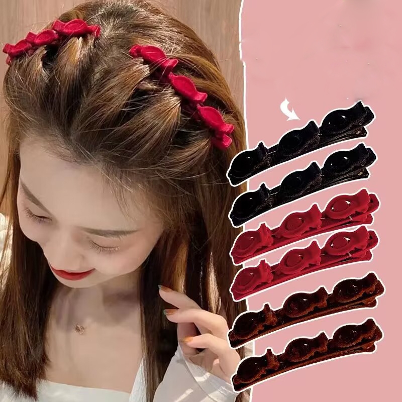 Kẹp Tóc Bện Hình Chữ a Phong Cách Hàn Quốc Dễ Thương Làm Quà Tặng Sinh Nhật Cho Học Sinh