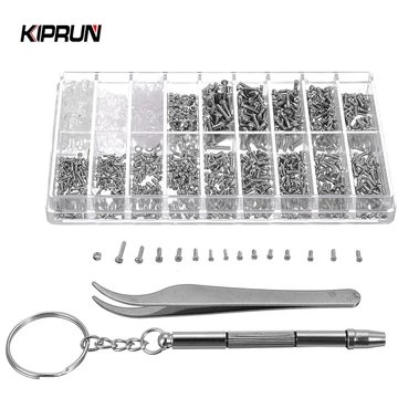 Kiprun 1000 Cái / bộ Các Loại Vít Bộ Tua Vít Cho Kính Mát Mắt Kính Dụng Cụ Sửa Chữa Bộ Dụng Cụ Đầu Phẳng Phillips Star Nut Tua Vít