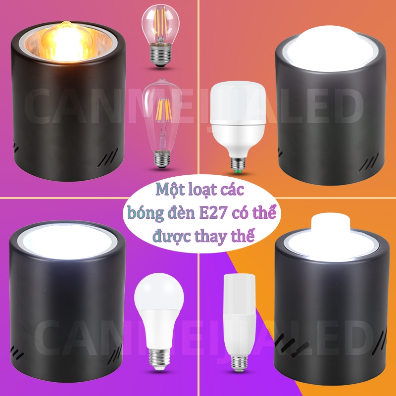 đèn led âm trần 3 màu Đèn Led Downlight Âm Trần Tri Color Đèn Downlight Âm Trần Gắn Bề Mặt 3.5/4Ich đèn led downlight có thể gập đèn ngủ decor đèn phòng ngủ đèn ốp trần phòng khách