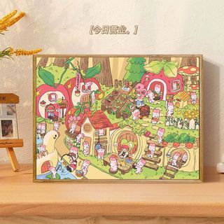 MOZI✨Bữa tiệc nhân vật hoạt hình 40*50cm tranh tô màu theo số tranh sơn dầu số hoá tranh số hóa tranh tô màu số hoá tranh số hoá theo yêu cầuTranh Sơn Dầu Tự Tô Hình Cô Gái anime