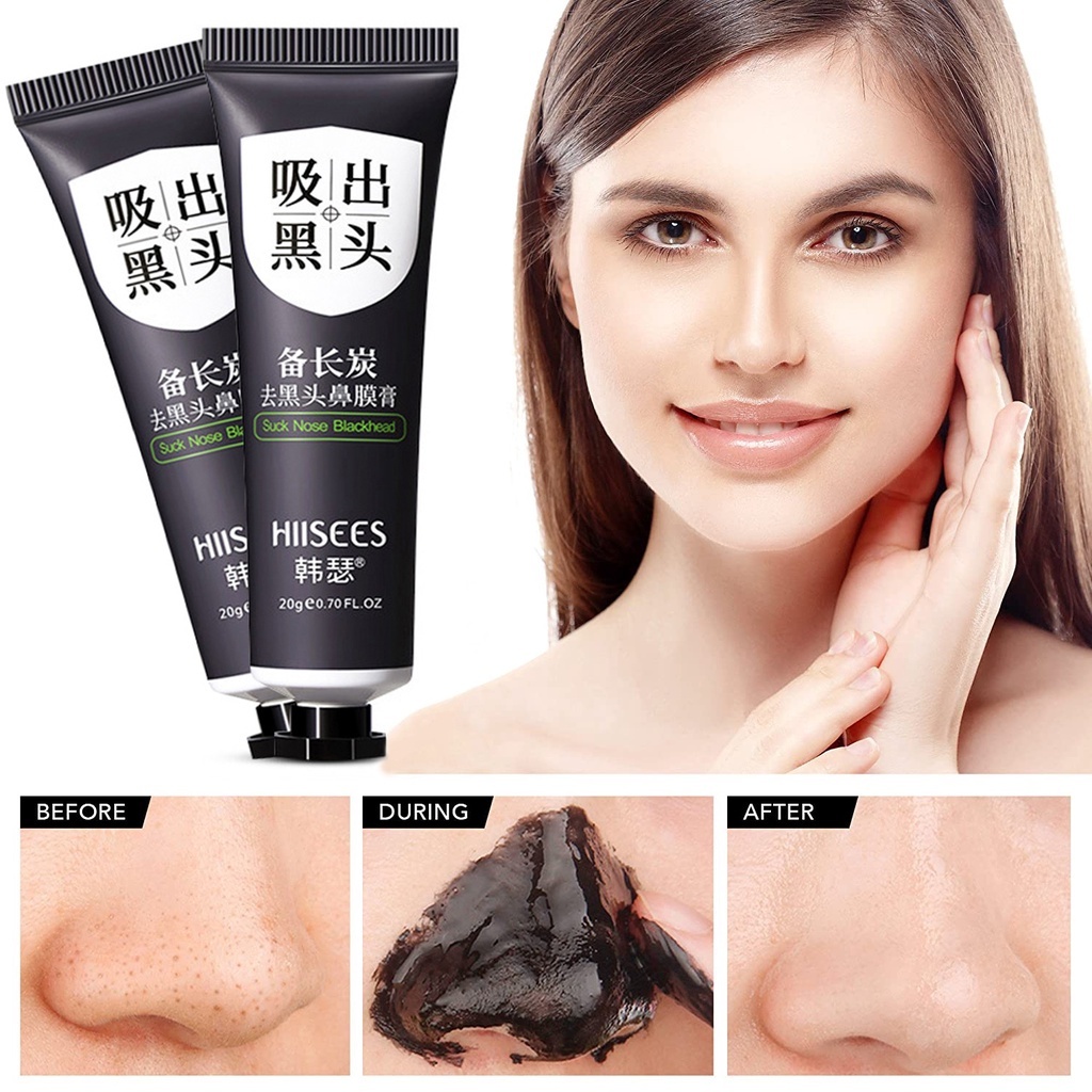 Mặt Nạ Lột Mụn Đầu Đen Vùng Mũi Thu Nhỏ Lỗ Chân Lông Làm Sạch Da