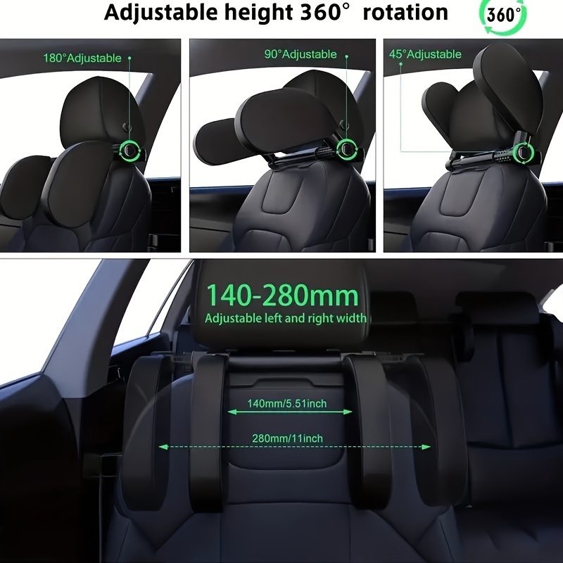 Gối Tựa Đầu Ô Tô Đa Chức Năng 360° Gối Tựa Đầu Gắn Ghế Ngồi Xe Hơi Có Thể Điều Chỉnh