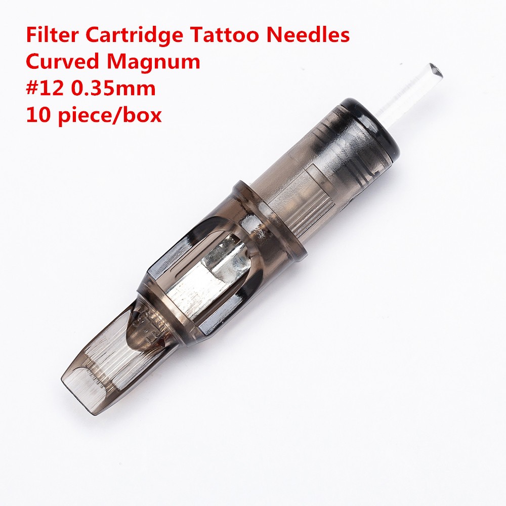 Hộp lọc EZ Kim xăm cong Magnum #12 0.35m m #10 Hệ Thống 0.30mm Kim Cho Hộp Mực Máy Cầm 10 Cái / lốc Dễ Dàng Dán Giao Hàng Nhanh