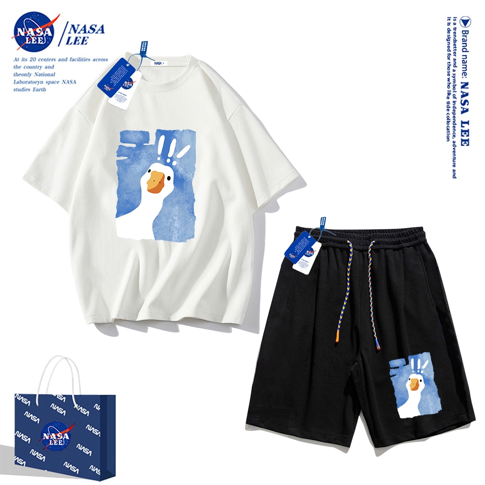 Nasa Áo Thun cotton Tay Ngắn Dáng Rộng Phong Cách Thể Thao Thời Trang Mùa Hè 2024 Cho Nam Và Nữ
