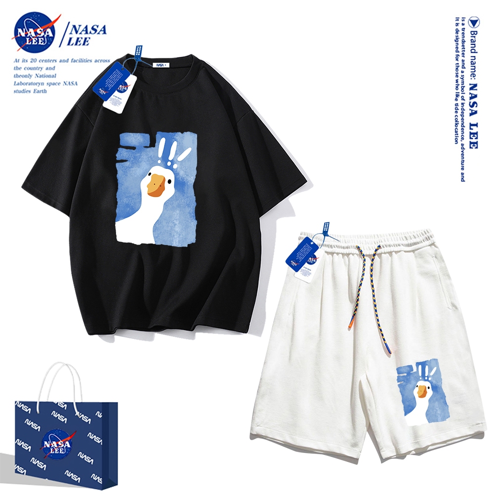 Nasa Áo Thun cotton Tay Ngắn Dáng Rộng Phong Cách Thể Thao Thời Trang Mùa Hè 2024 Cho Nam Và Nữ