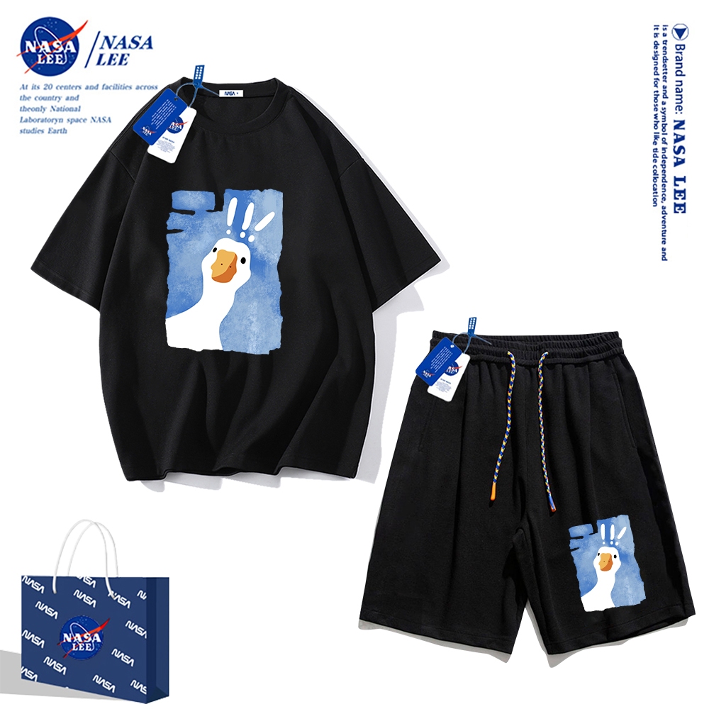 Nasa Áo Thun cotton Tay Ngắn Dáng Rộng Phong Cách Thể Thao Thời Trang Mùa Hè 2024 Cho Nam Và Nữ