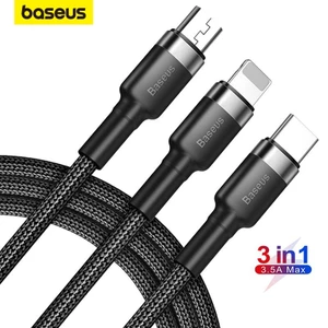 Cáp USB Baseus 3 trong 1 Cáp sạc đa năng USB sang M + L + C cho iPhone Android