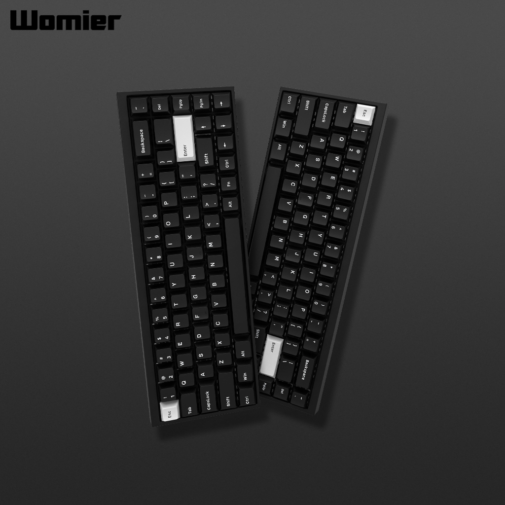 Womier 168 Phím Double Shot PBT Keycaps WOB BOW Key Cap Classic Cherry Profile Keycap cho bàn phím game thủ cơ khí | BigBuy360 - bigbuy360.vn