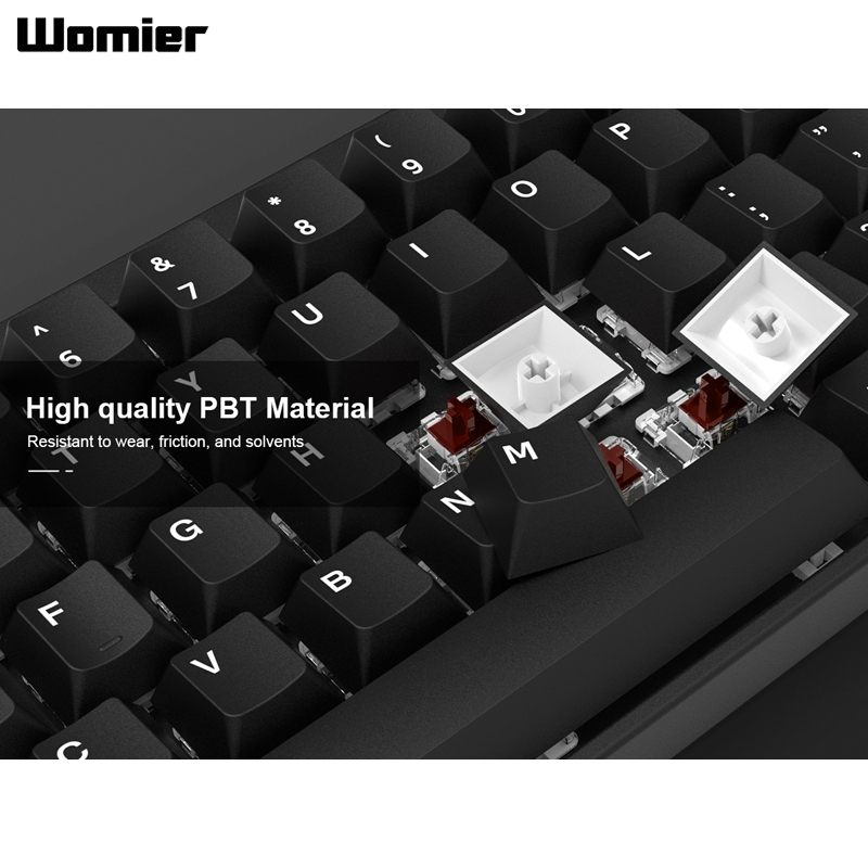 Womier 168 Phím Double Shot PBT Keycaps WOB BOW Key Cap Classic Cherry Profile Keycap cho bàn phím game thủ cơ khí | BigBuy360 - bigbuy360.vn