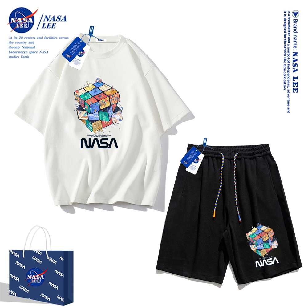 Nasa Áo Thun cotton Tay Ngắn Dáng Rộng Phong Cách Thể Thao Thời Trang Mùa Hè 2024 Cho Nam Và Nữ