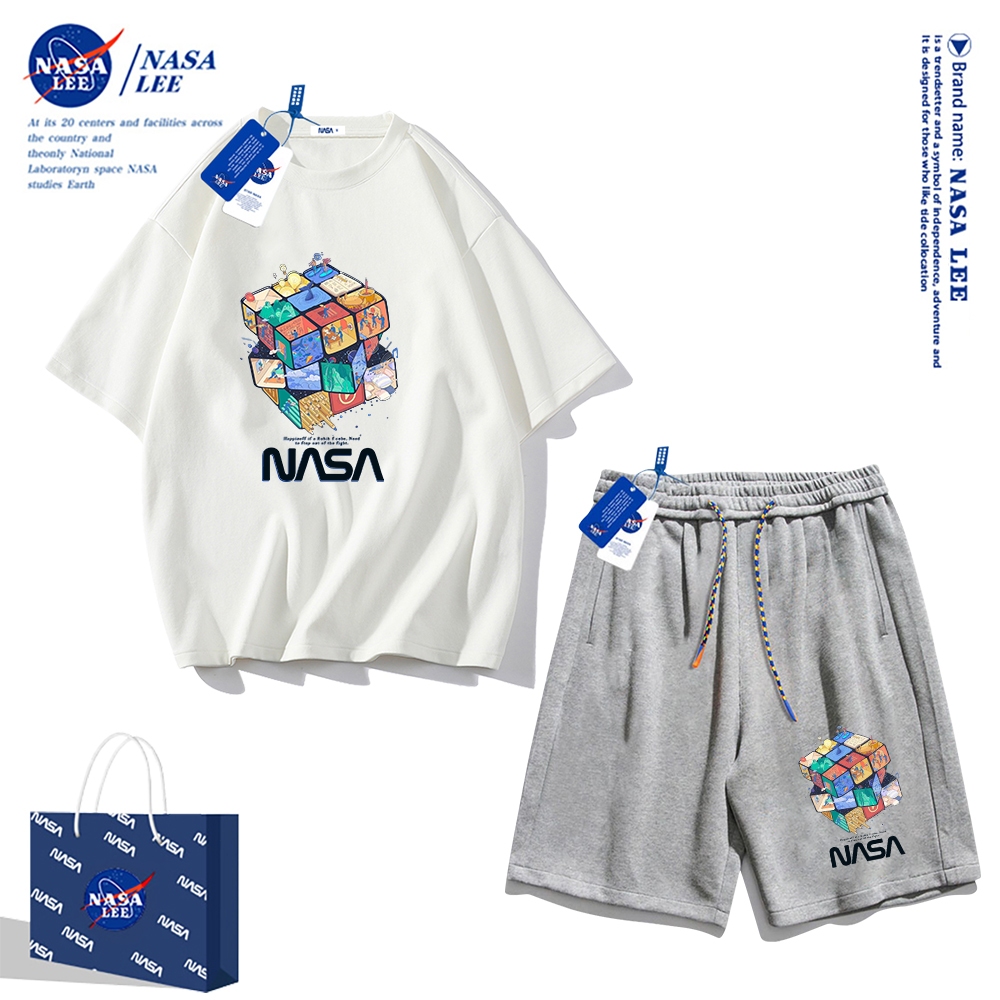 Nasa Áo Thun cotton Tay Ngắn Dáng Rộng Phong Cách Thể Thao Thời Trang Mùa Hè 2024 Cho Nam Và Nữ