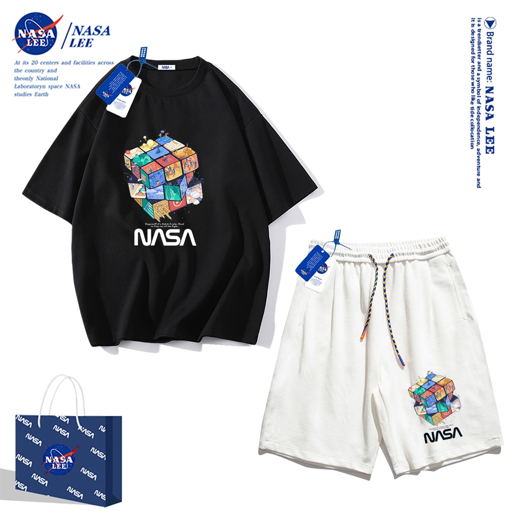 Nasa Áo Thun cotton Tay Ngắn Dáng Rộng Phong Cách Thể Thao Thời Trang Mùa Hè 2024 Cho Nam Và Nữ