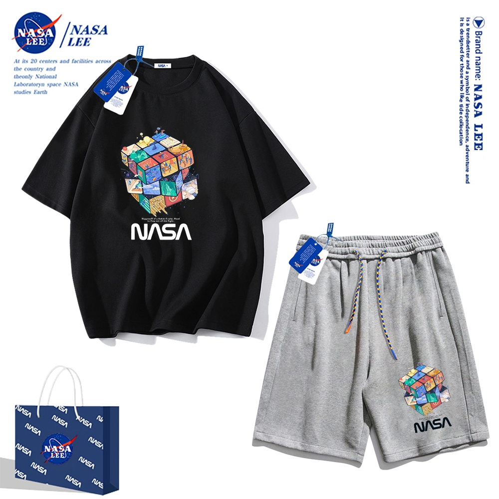 Nasa Áo Thun cotton Tay Ngắn Dáng Rộng Phong Cách Thể Thao Thời Trang Mùa Hè 2024 Cho Nam Và Nữ