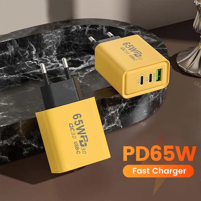 Đầu Sạc Nhanh pd 65W type c 3.0 Chuyên Dụng Cho iphone 14 13 12 samsung xiaomi huawei